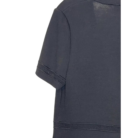 St. John Women's Cardigan Sweater Santana Knit Short Sleeve Open Front Black 10 - Picture 7 of 9